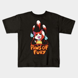 PAWS OF FURY Kids T-Shirt